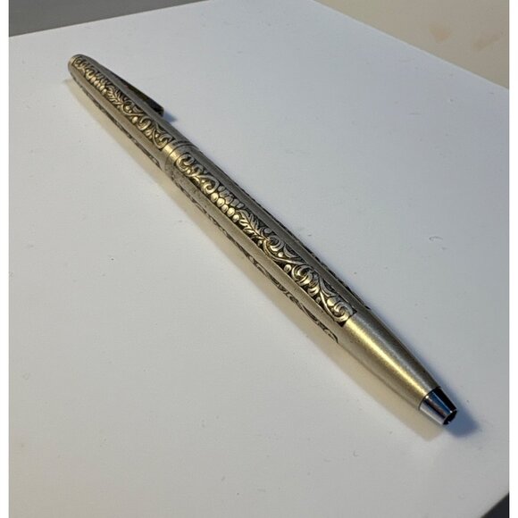 Vintage Sheaffer Pen Sterling Silver Engraved Grape Floral Design USA - Picture 2 of 9